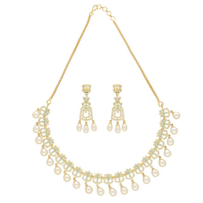 "Janya 1 Line Pearl Necklace - JPAPL-23-26 - Click here to View more details about this Product